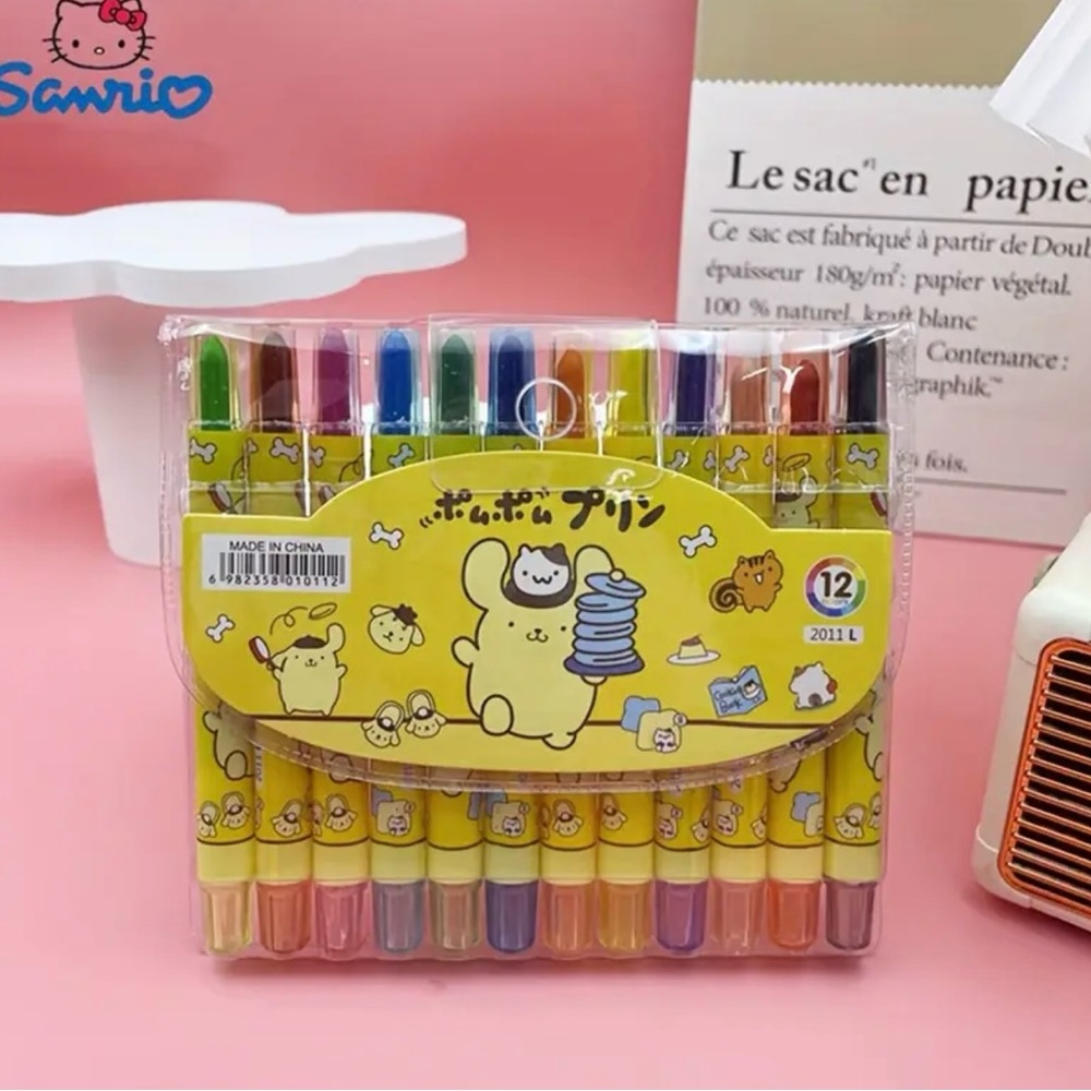 Sanrio HELLO KITTY AND FRIENDS 12-Color Rotating Crayon Set - Picture 6 of 10